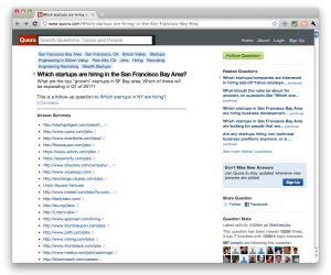 Quora: Which startups are hiring in the San Francisco Bay Area?